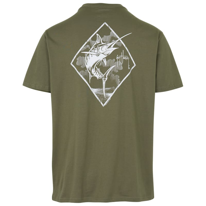 Guy Harvey Diamond Stencil Short-Sleeve T-Shirt
