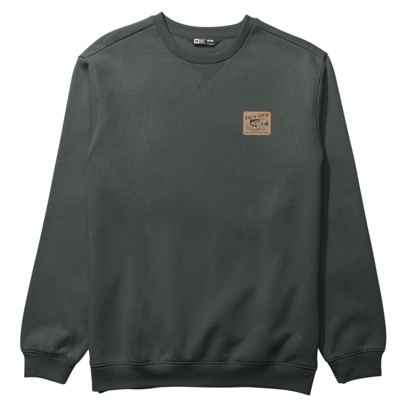 Salty Crew Crafted Crew-Neck Long-Sleeve Fleece Pullover for Men