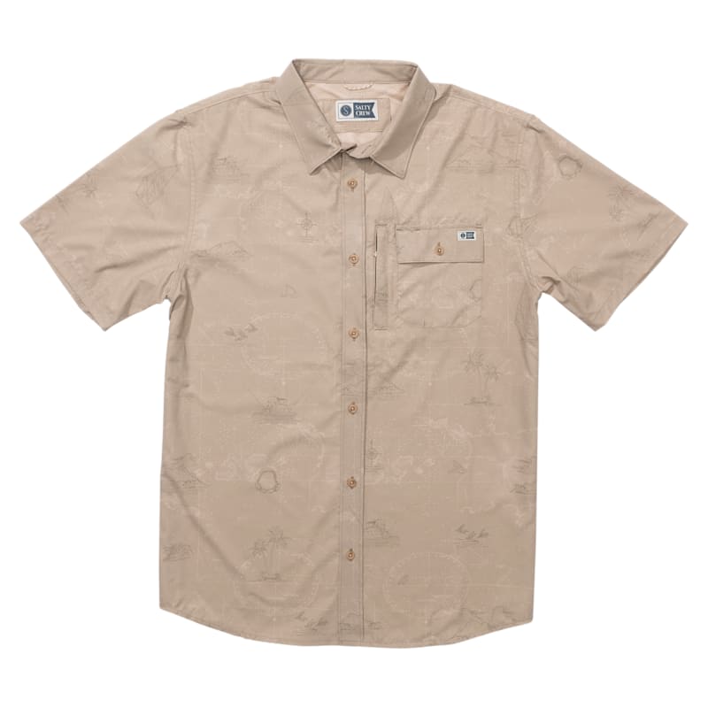 Salty Crew Flagship UV Button-Up Short-Sleeve Shirt for Men