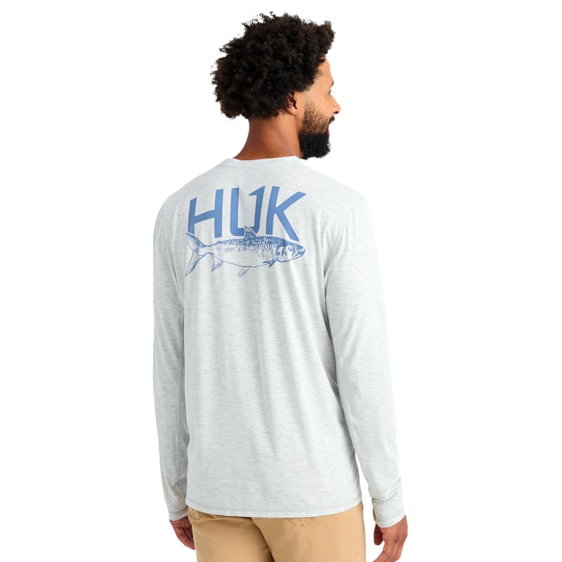 Huk Drift Crew-Neck Graphic Long-Sleeve Shirt