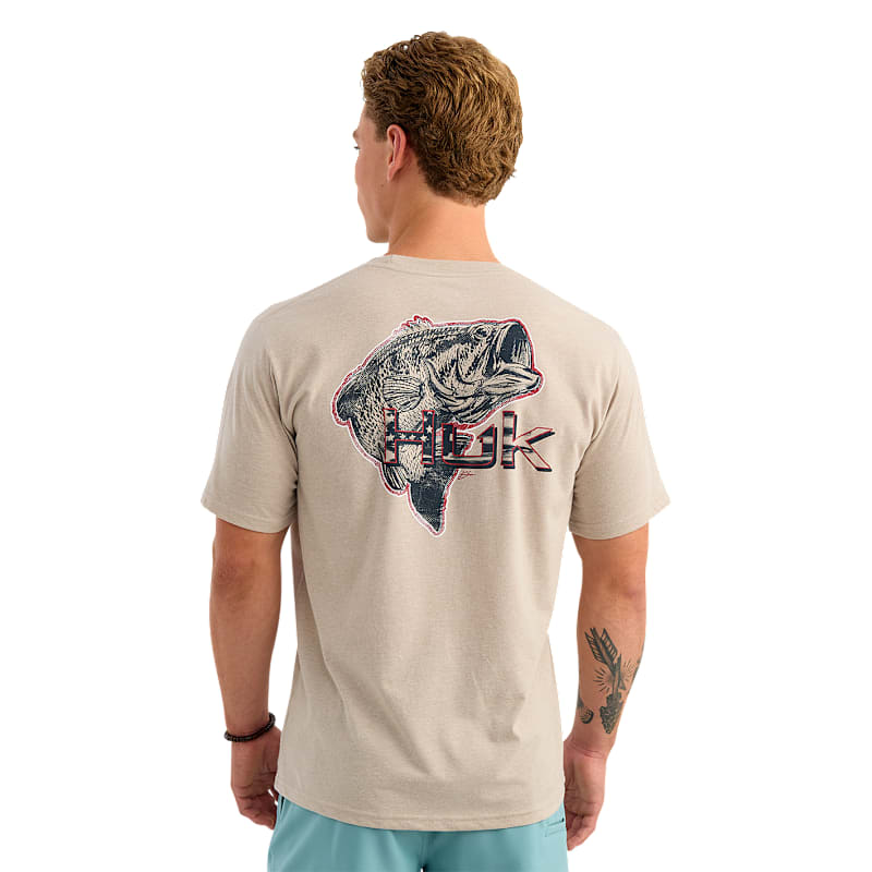 Huk Americana Bass Graphic Short-Sleeve T-Shirt