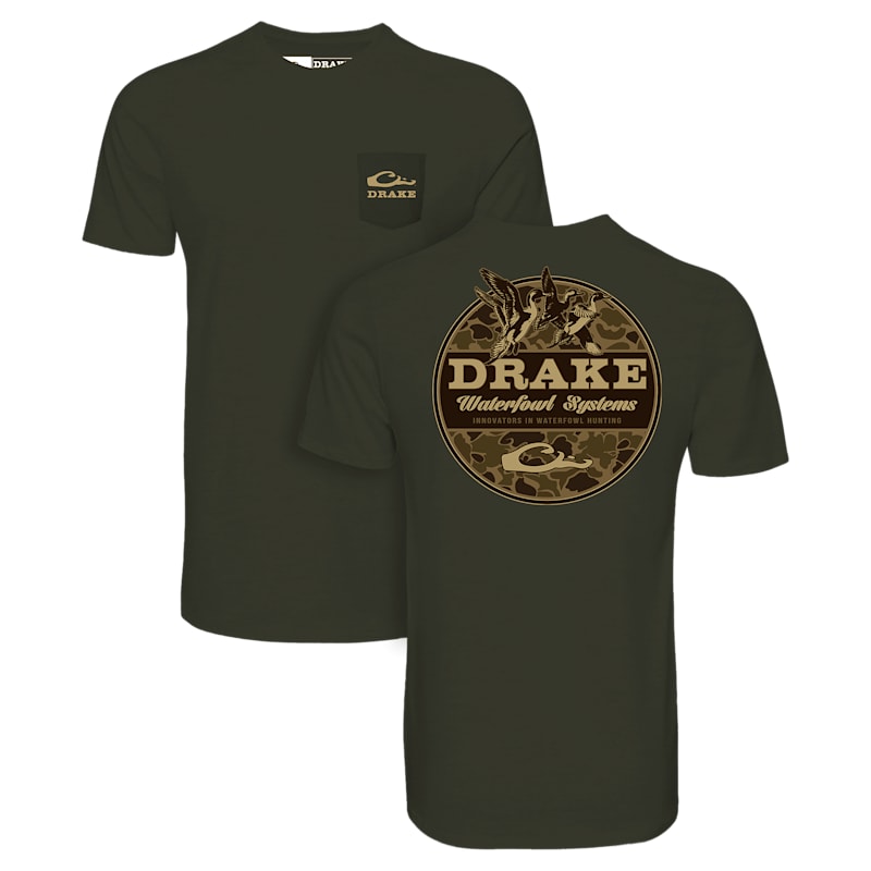 Drake Waterfowl Old School Circle Short-Sleeve Pocket T-Shirt