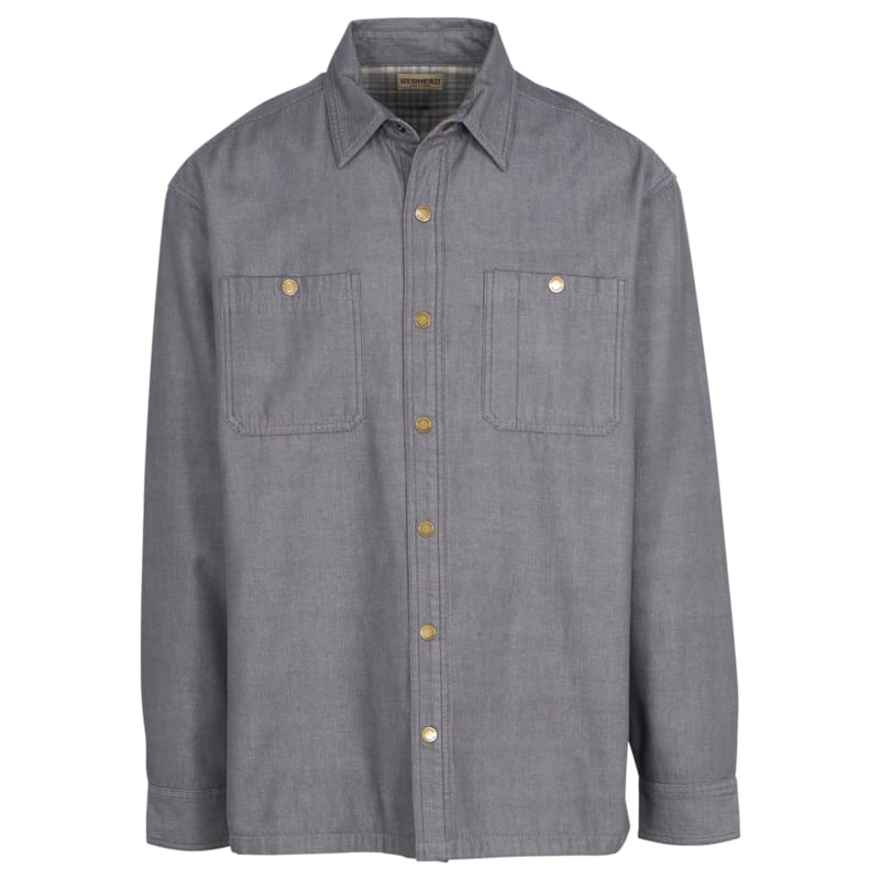 RedHead Flannel-Lined Twill Snap-Front Shirt Jacket for Men