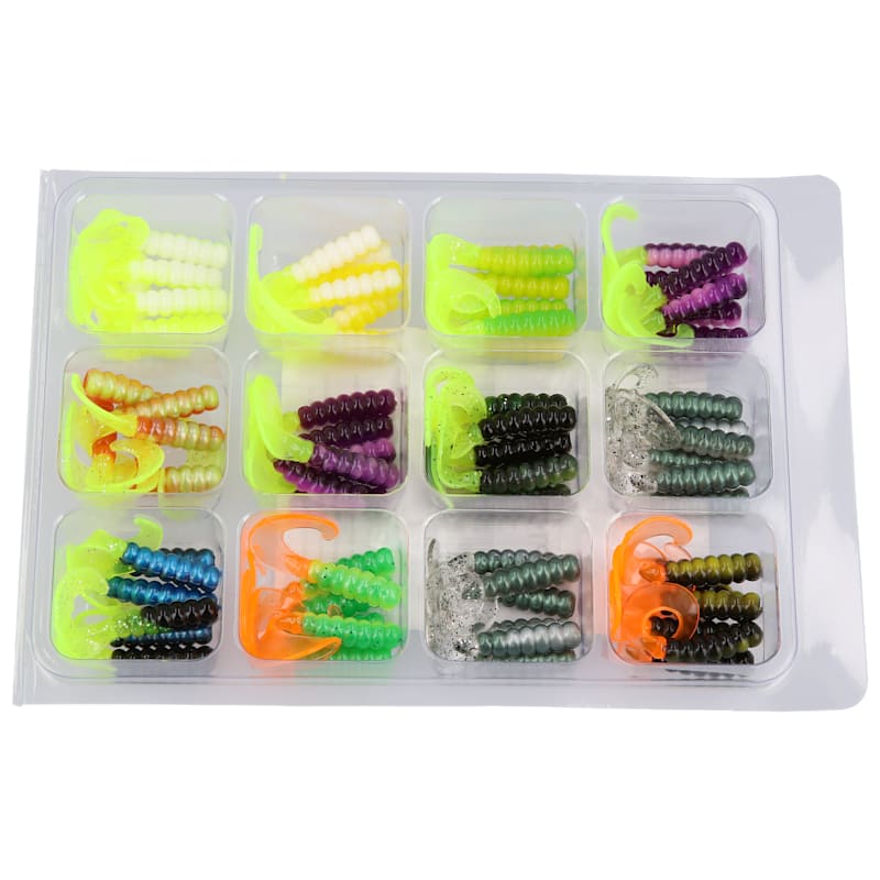 Bass Pro Shops 73-Piece Tri-Color Crappie Grub Kit