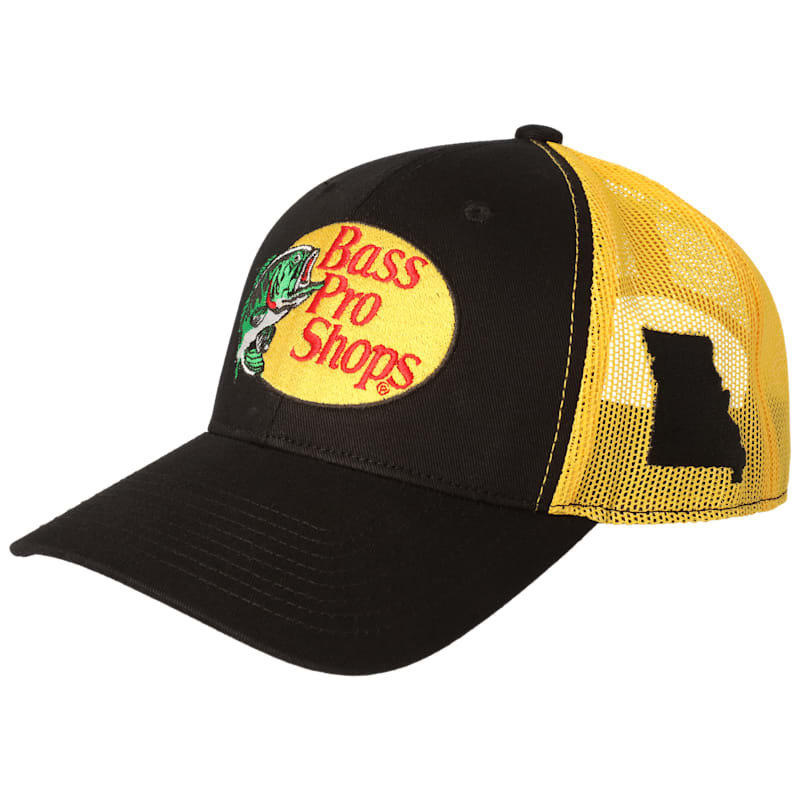 Bass Pro Shops Woodcut Logo and Missouri Patch Snapback Cap