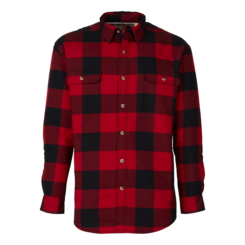 RedHead Sherpa-Lined Plaid Long-Sleeve Shirt